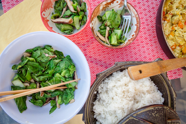 Baby Bok Choy and Shiitake Mushrooms Recipe