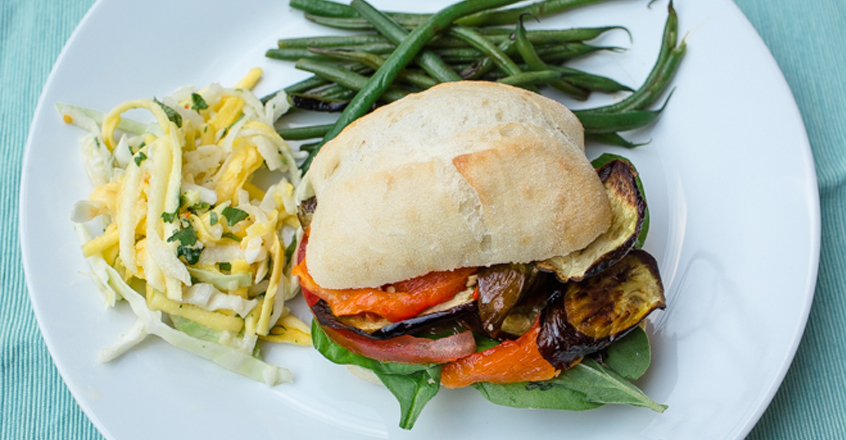 Grilled Eggplant Sandwich Recipe