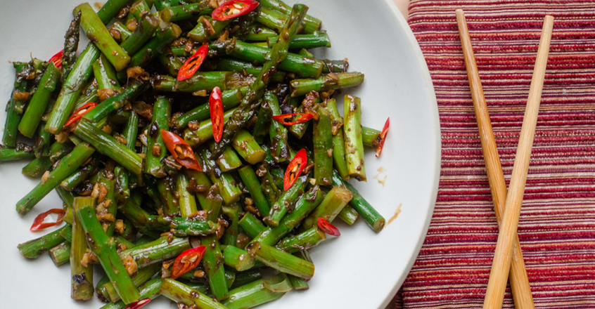 Spicy Asparagus in Black Bean Sauce Recipe