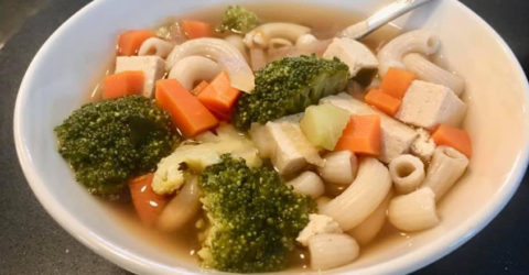 Gingered Broccoli Noodle Soup