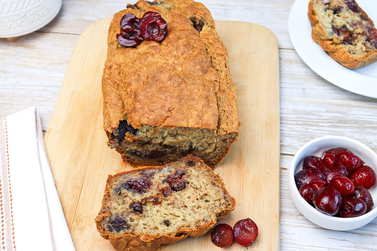 Banana Bread With Cherries and Chocolate Chips