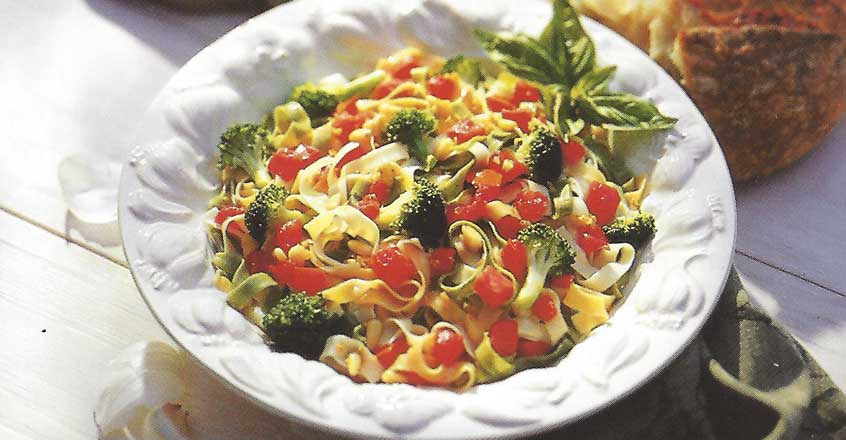 Fettuccine with Broccoli and Pine Nuts