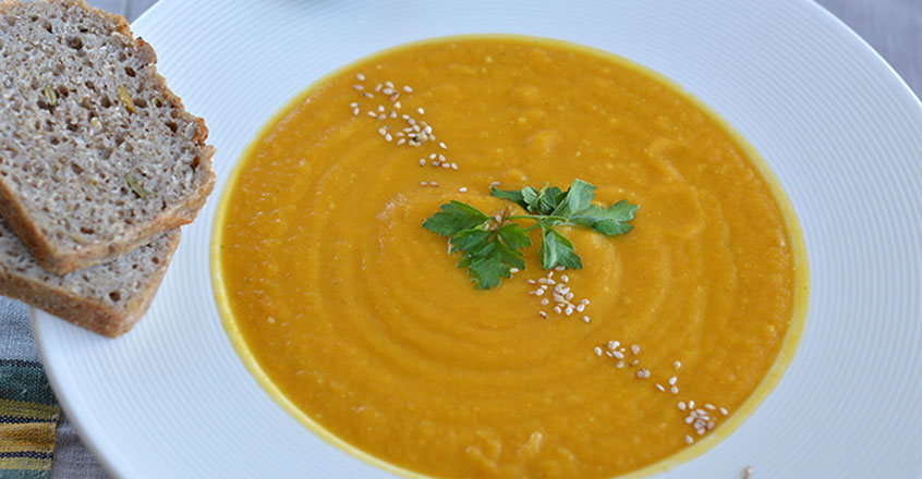 Carrot & Sweet Potato Puree Soup Recipe