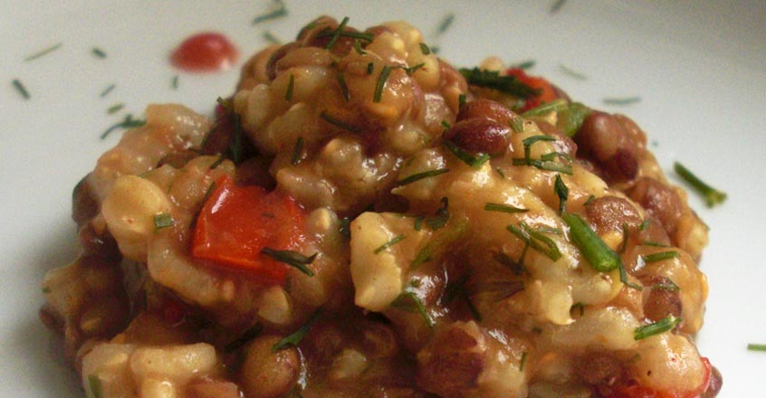 Sprouted Lentils and Whole Rice Stew