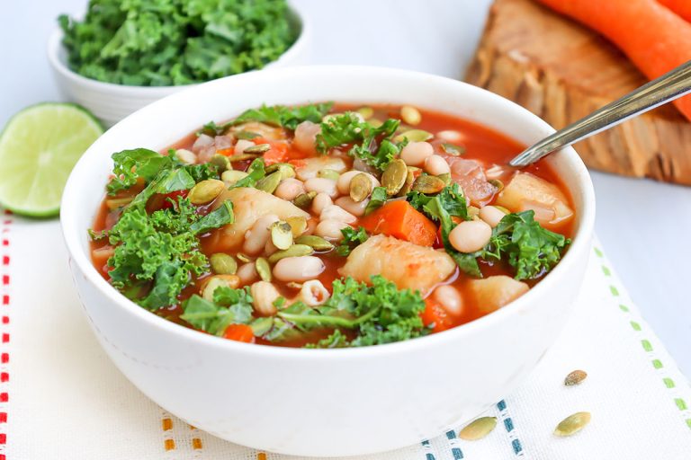 Kale and White Bean Soup - Plant-Based Diet Recipes - Soup
