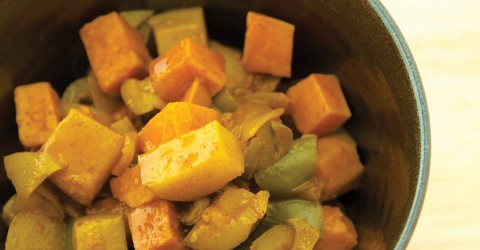 Curry de frutas y vegetales