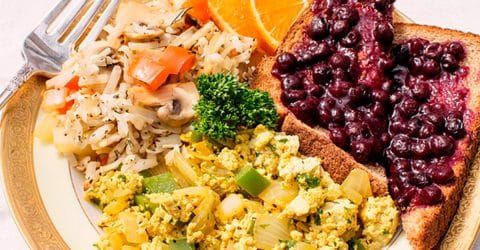 Green Pepper Tofu Scramble