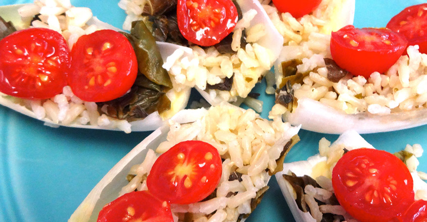 Fresh Endive with Rice and Greens Recipe