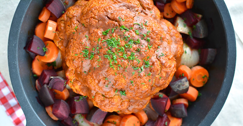 Coliflor sin procesar tostado