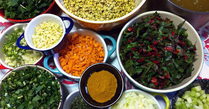 Lentil Stew with Braised Greens Recipe