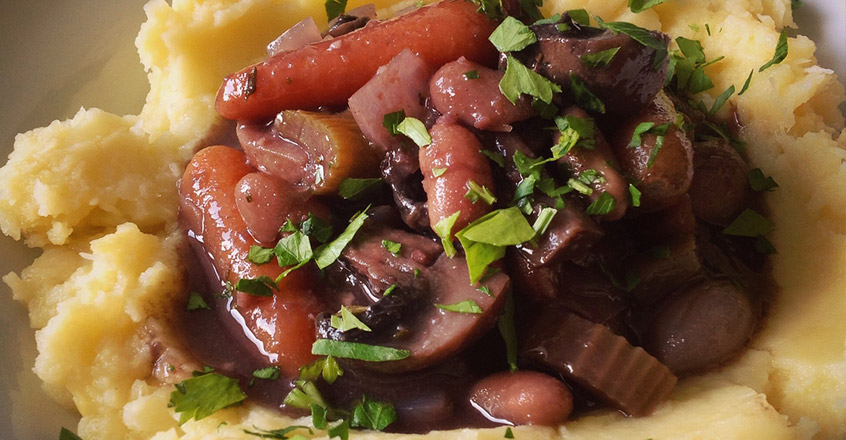 Bean Stew With Parsnip Mash