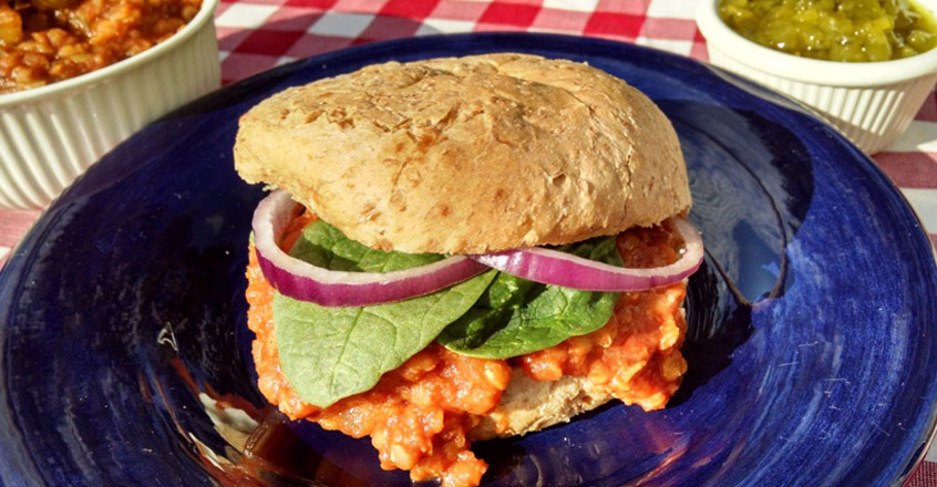 Sloppy Joes veganos de lenteja y trigo bulgur