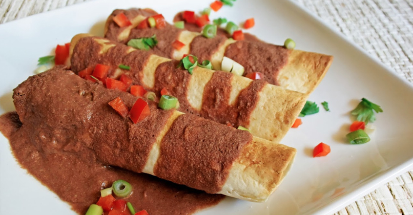 Enchiladas de tofu y espinacas