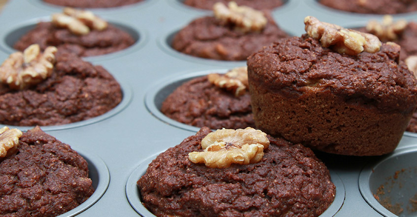 Cacao & Banana Wholemeal Spelt Muffins Recipe