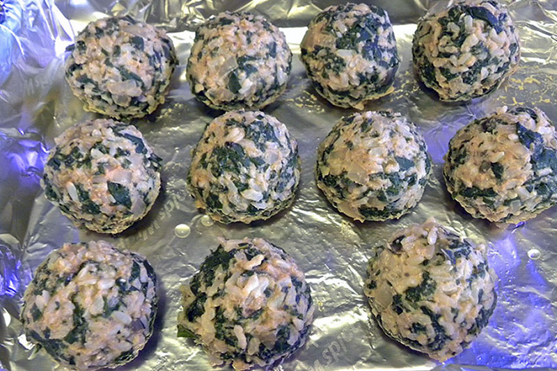 Swiss Chard and Rice Balls