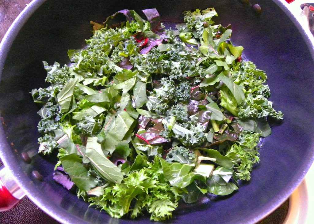 Mixed Greens in Wok
