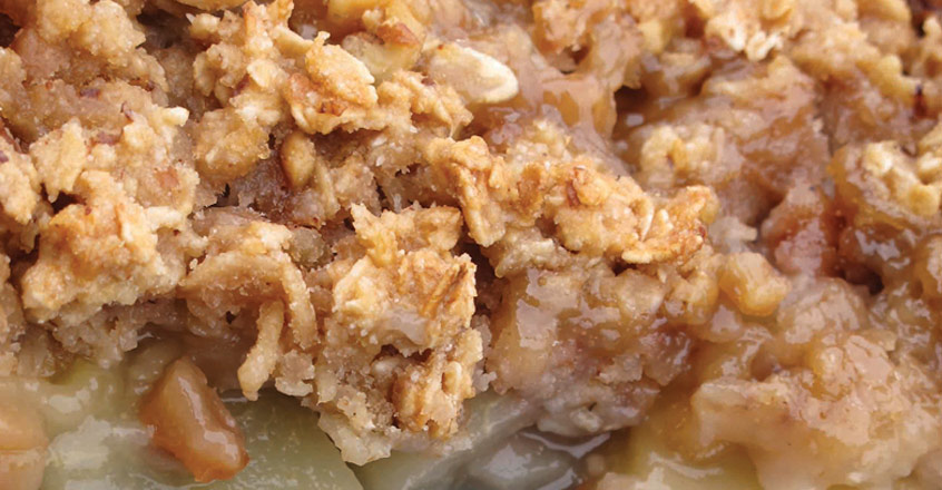 Pear Crisp with Vanilla Sauce Recipe