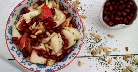 Apple Salad with Mint & Pine Nuts
