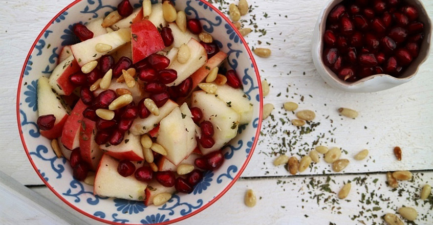 Apple Salad with Mint & Pine Nuts Recipe