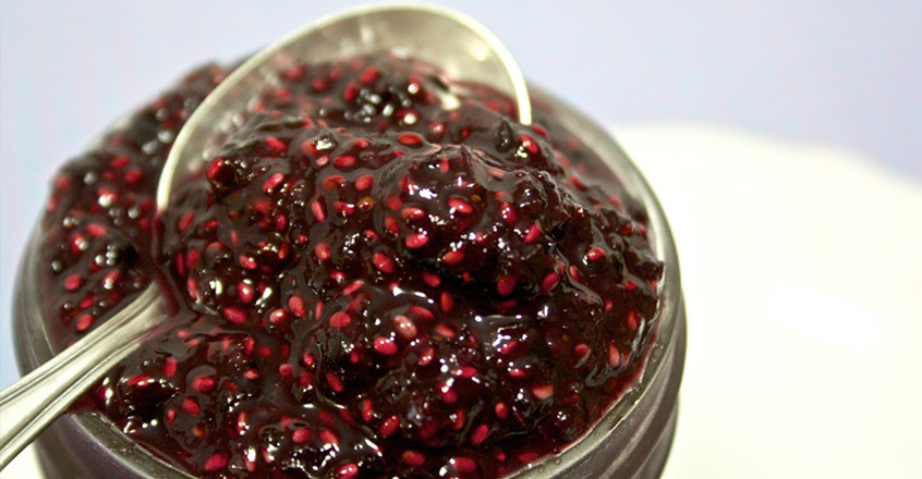 Blueberry Grape Chia Seed Jam Recipe