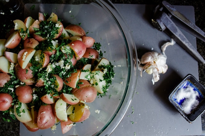 Smashed Potatoes - The Plant Based School