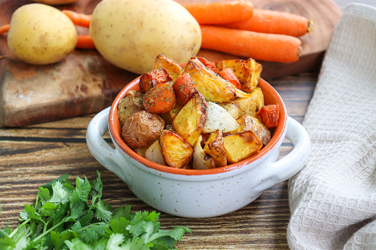 Roasted Carrots, Potatoes and Onions