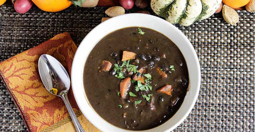 Black Bean Soup with Sweet Potatoes Recipe