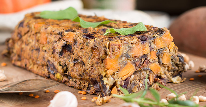 Lentil Nut Loaf With Sweet Potato