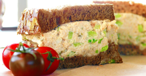 Deli Style “Tuna” Salad Sandwich With Cashew Mayo