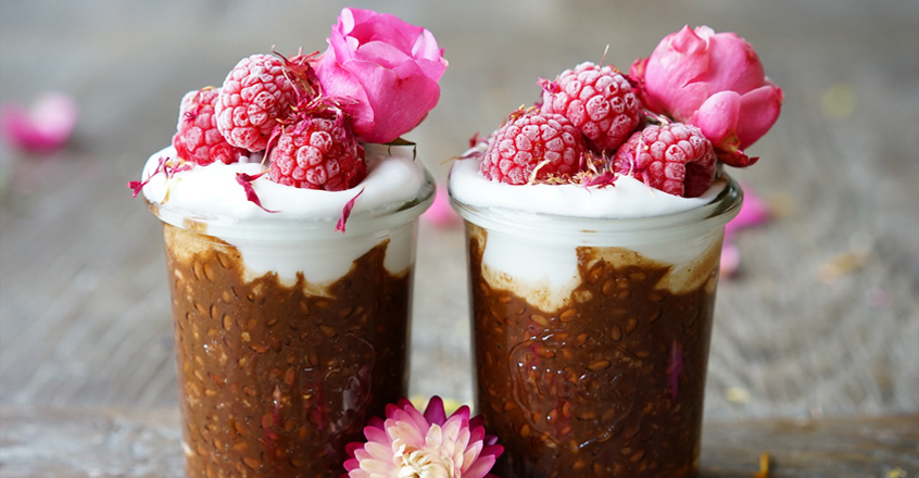 Pudín de semillas de linaza con chocolate - Centro de Estudios en Nutrición