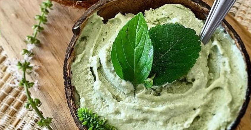 Fresh Mint and Basil Ice Cream