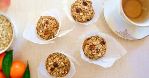 Muffins de avena con manzana y canela