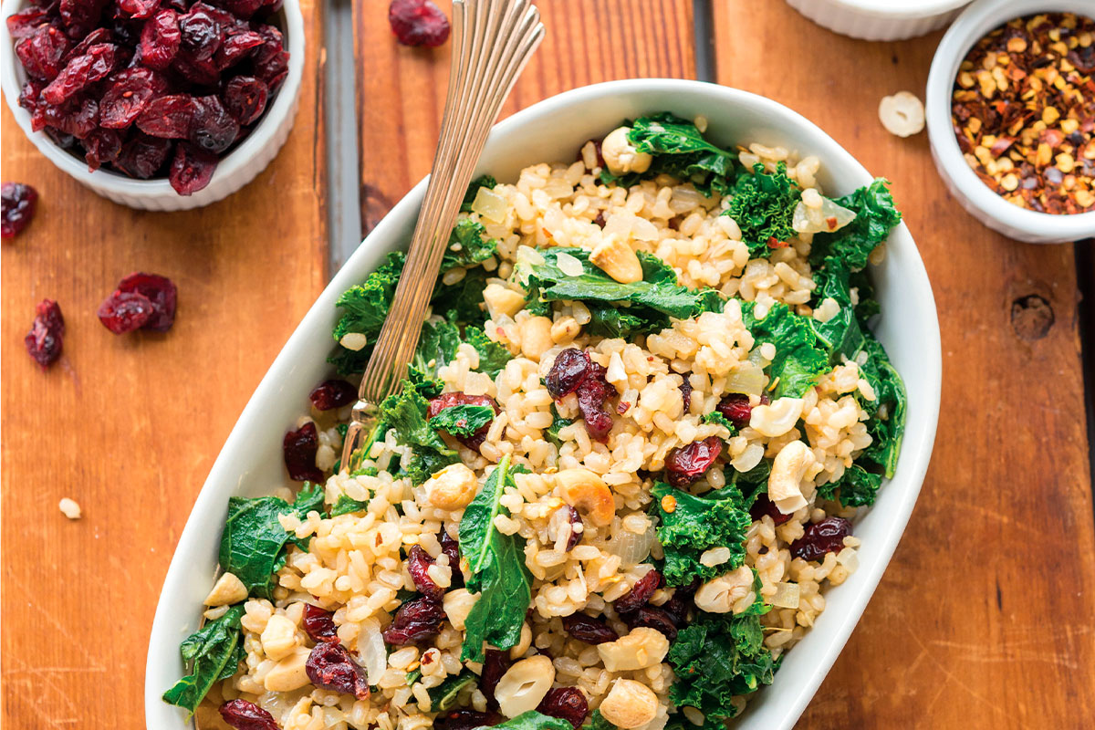 Cranberry Kale Pilaf