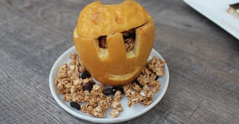 Linternas de manzana para “Halloween”