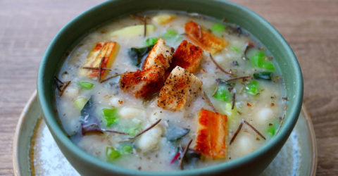 Rosemary Garlic White Bean Soup