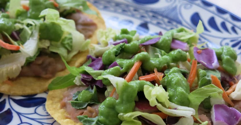 Pinto Bean Tostadas With Avocado Salsa