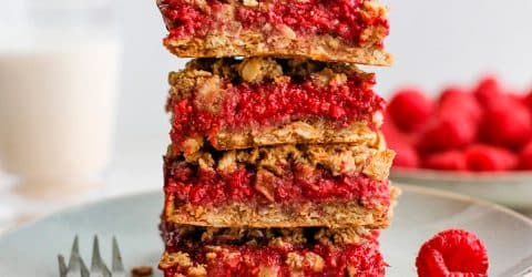 Raspberry Oat Crumble Bars