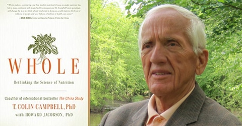Whole book cover and Dr. T. Colin Campbell, PhD