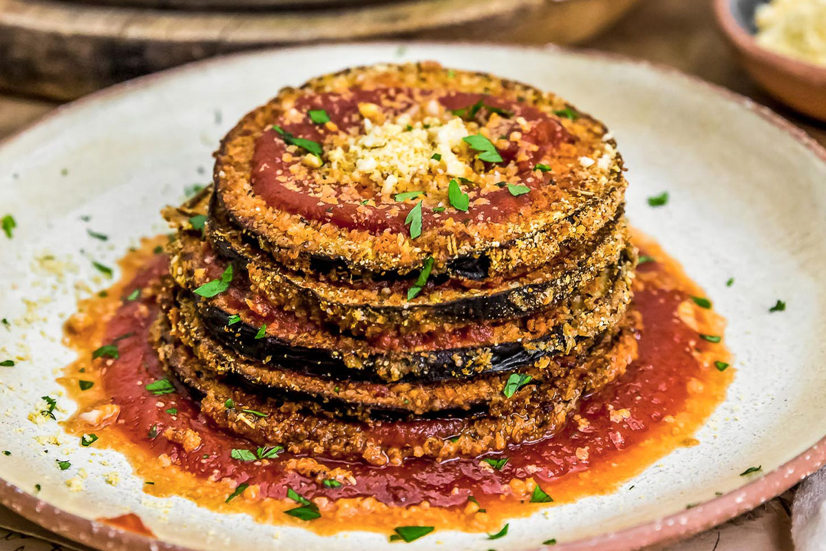 Vegan Eggplant “Parmesan”