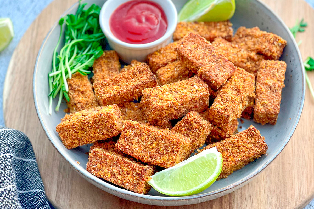 Nuggets crujientes de tofu