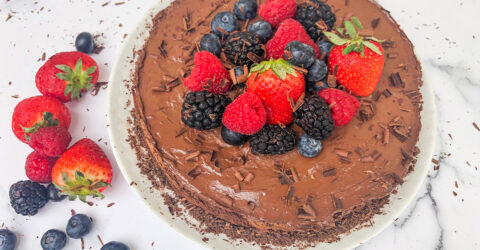 Cheesecake de chocolate vegano