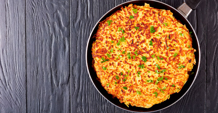 Papas hash brown rellenas de champiñones - Centro de Estudios en Nutrición