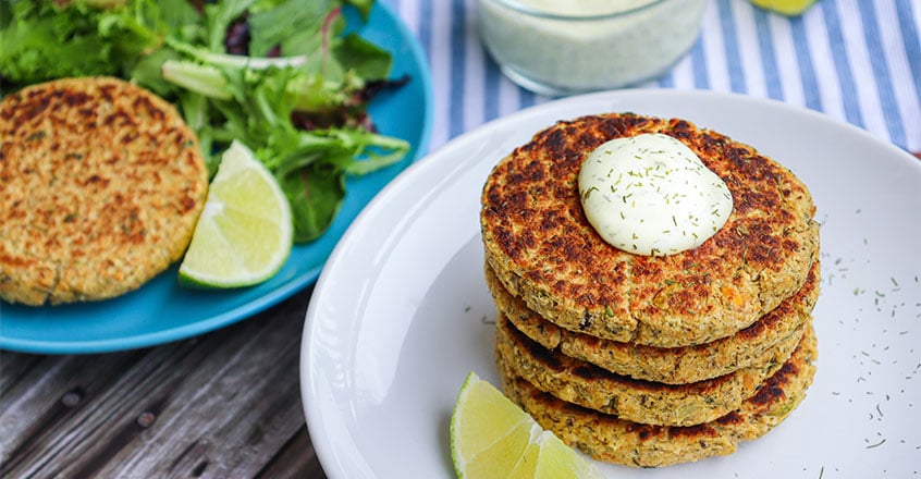 Tortitas de “cangrejo” veganas