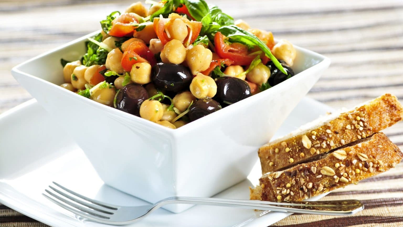 Beet Greens with Chickpeas & Olives Center for Nutrition Studies