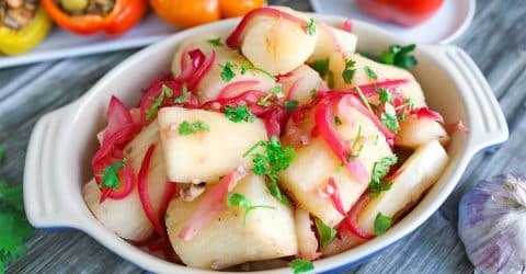 Yuca (Cassava) With Mojo Sauce