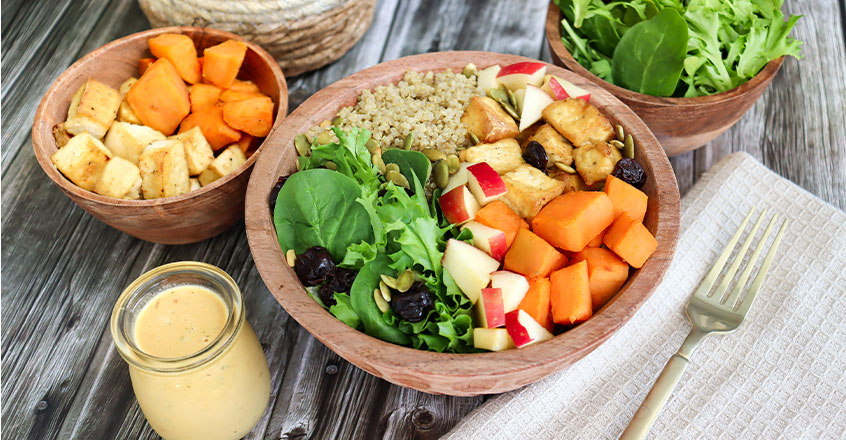 Sweet Potato Tofu Buddha Bowl