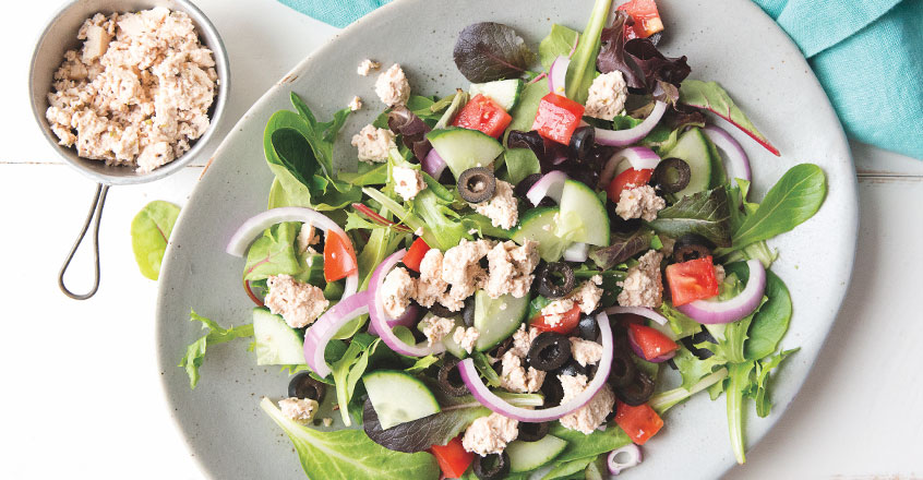 Greek Salad with Tofu "Feta"