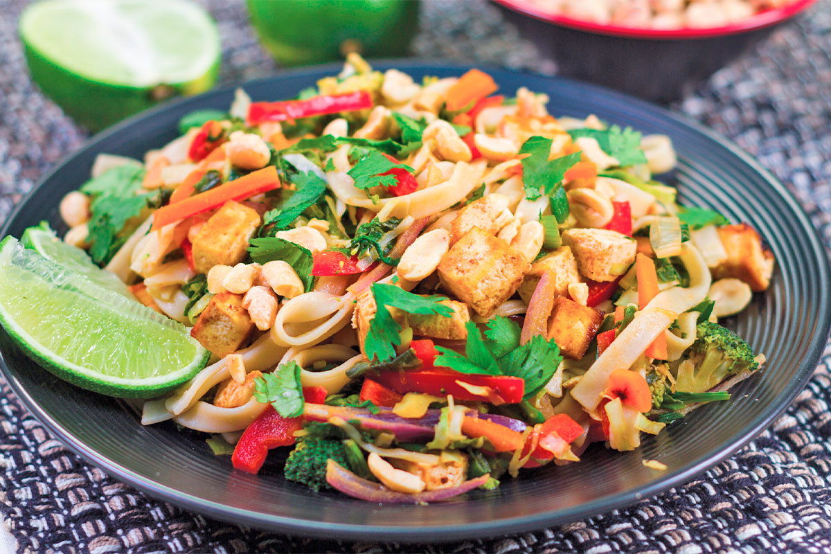 Easy Veggie Pad Thai - Center for Nutrition Studies