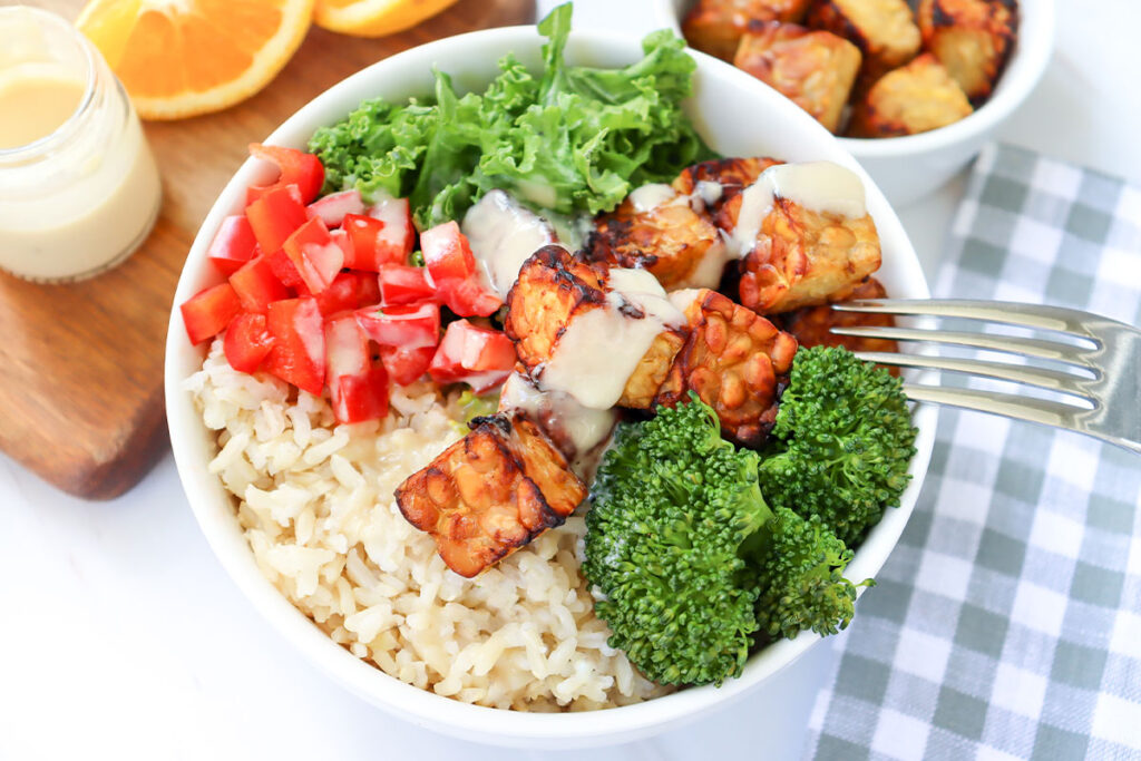 Tempeh Marinara with Rice - Nourishing Amy