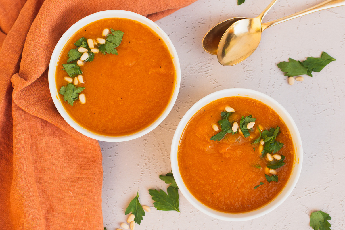 Whole Food, Plant-Based Carrot Ginger Soup